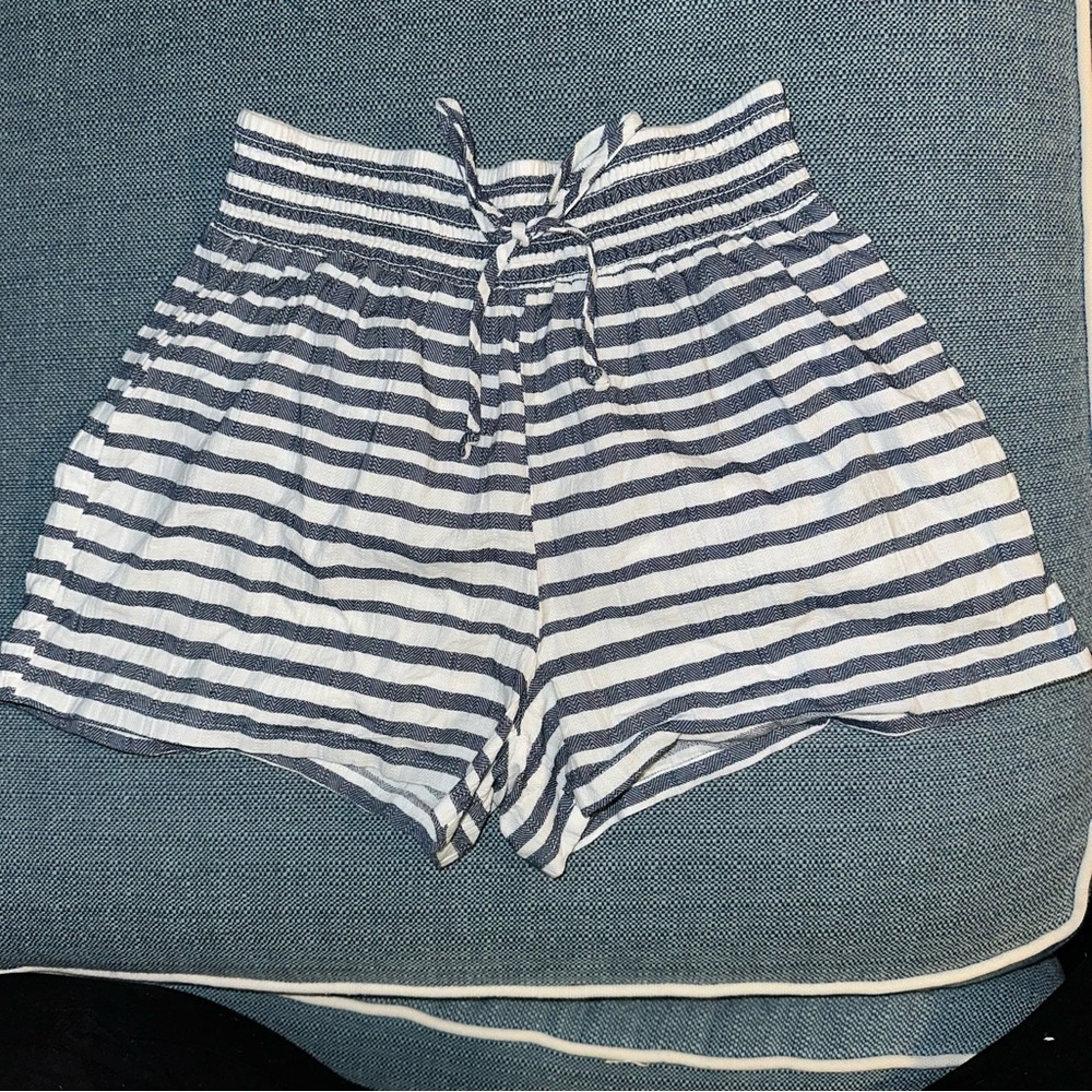 Beachy Blue and White Striped Shorts